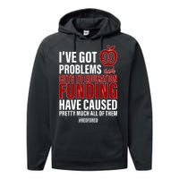 Red For Ed 99 Problems Performance Fleece Hoodie