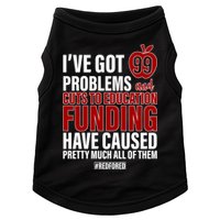 Red For Ed 99 Problems Doggie Tank