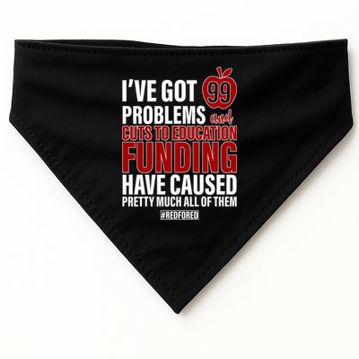 Red For Ed 99 Problems USA-Made Doggie Bandana