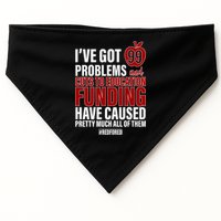 Red For Ed 99 Problems USA-Made Doggie Bandana