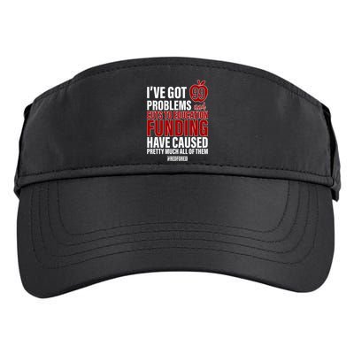 Red For Ed 99 Problems Adult Drive Performance Visor