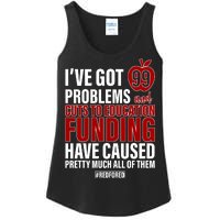 Red For Ed 99 Problems Ladies Essential Tank