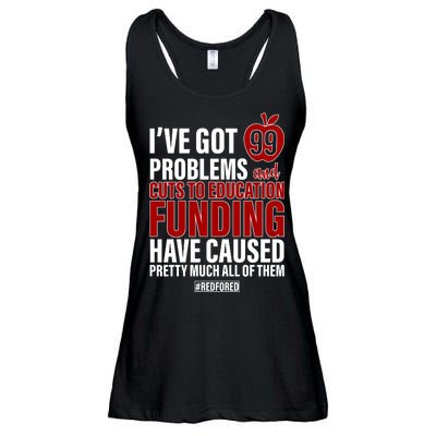 Red For Ed 99 Problems Ladies Essential Flowy Tank