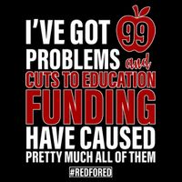 Red For Ed 99 Problems Flat Bill Trucker Hat