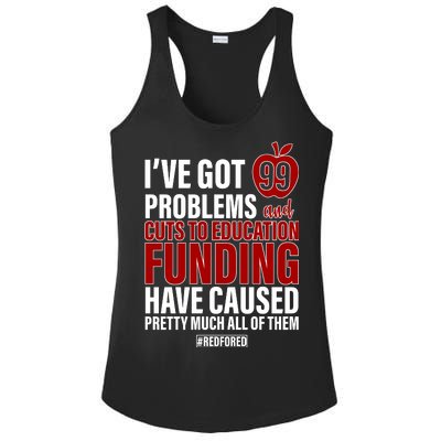 Red For Ed 99 Problems Ladies PosiCharge Competitor Racerback Tank