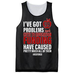 Red For Ed 99 Problems Mesh Reversible Basketball Jersey Tank