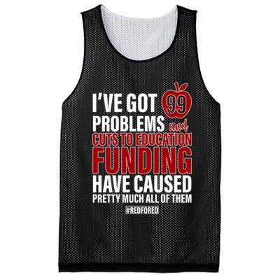 Red For Ed 99 Problems Mesh Reversible Basketball Jersey Tank
