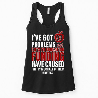 Red For Ed 99 Problems Womens Tank Top