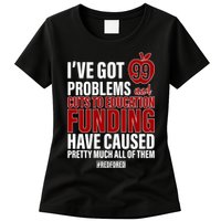 Red For Ed 99 Problems Womens T-Shirt