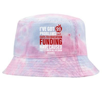 Red For Ed 99 Problems Tie-Dyed Bucket Hat