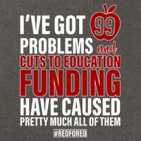Red For Ed 99 Problems Cotton Canvas Backpack