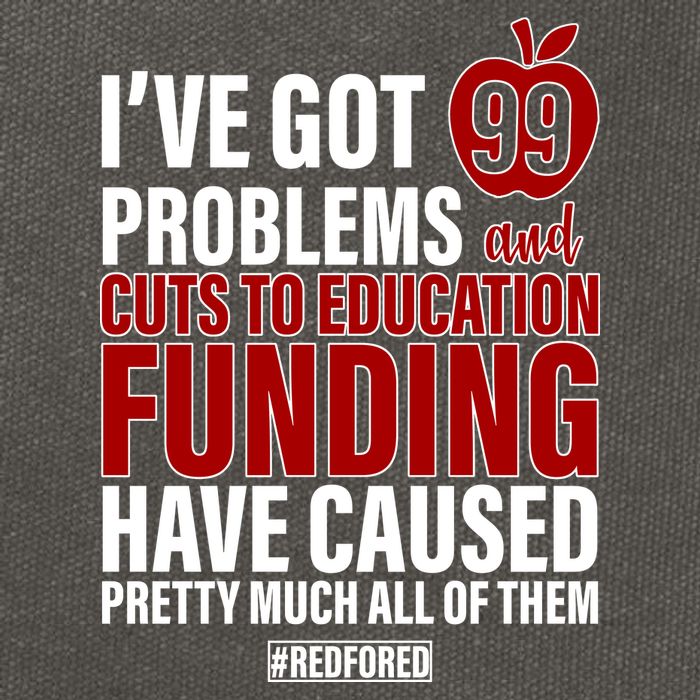 Red For Ed 99 Problems Cotton Canvas Backpack