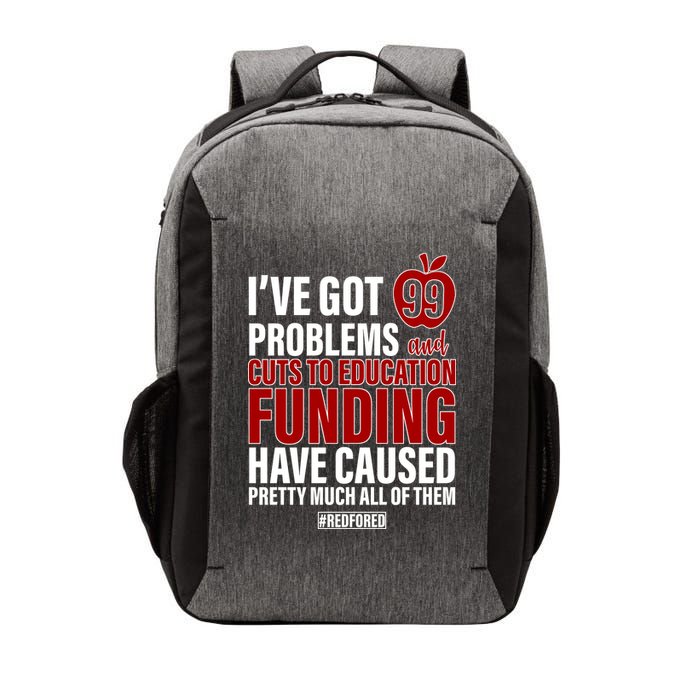 Red For Ed 99 Problems Vector Backpack