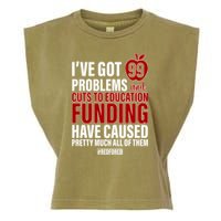 Red For Ed 99 Problems Garment-Dyed Women's Muscle Tee
