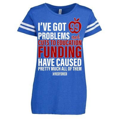 Red For Ed 99 Problems Enza Ladies Jersey Football T-Shirt