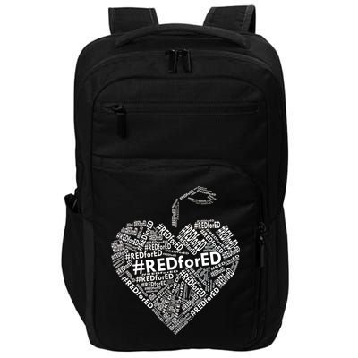 Red For Ed Apple Heart Impact Tech Backpack