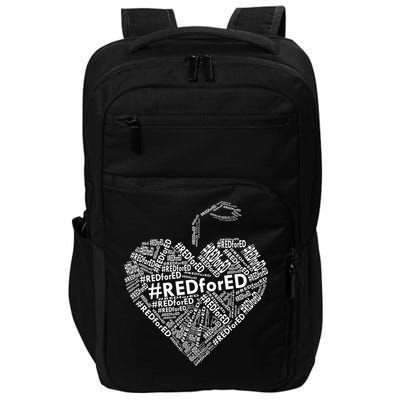 Red For Ed Apple Heart Impact Tech Backpack