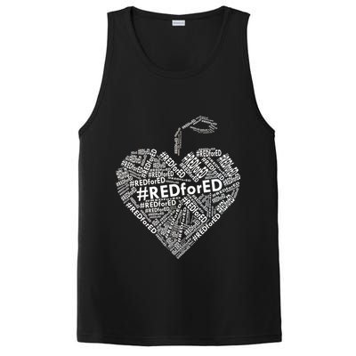 Red For Ed Apple Heart PosiCharge Competitor Tank