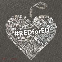 Red For Ed Apple Heart Cotton Canvas Backpack