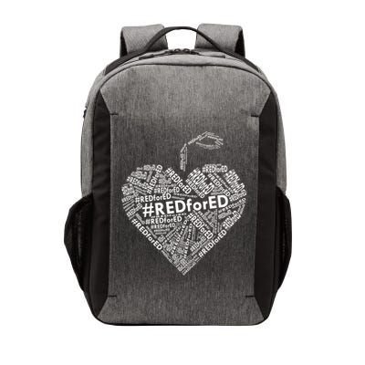 Red For Ed Apple Heart Vector Backpack