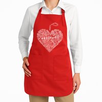 Red For Ed Apple Heart Apron