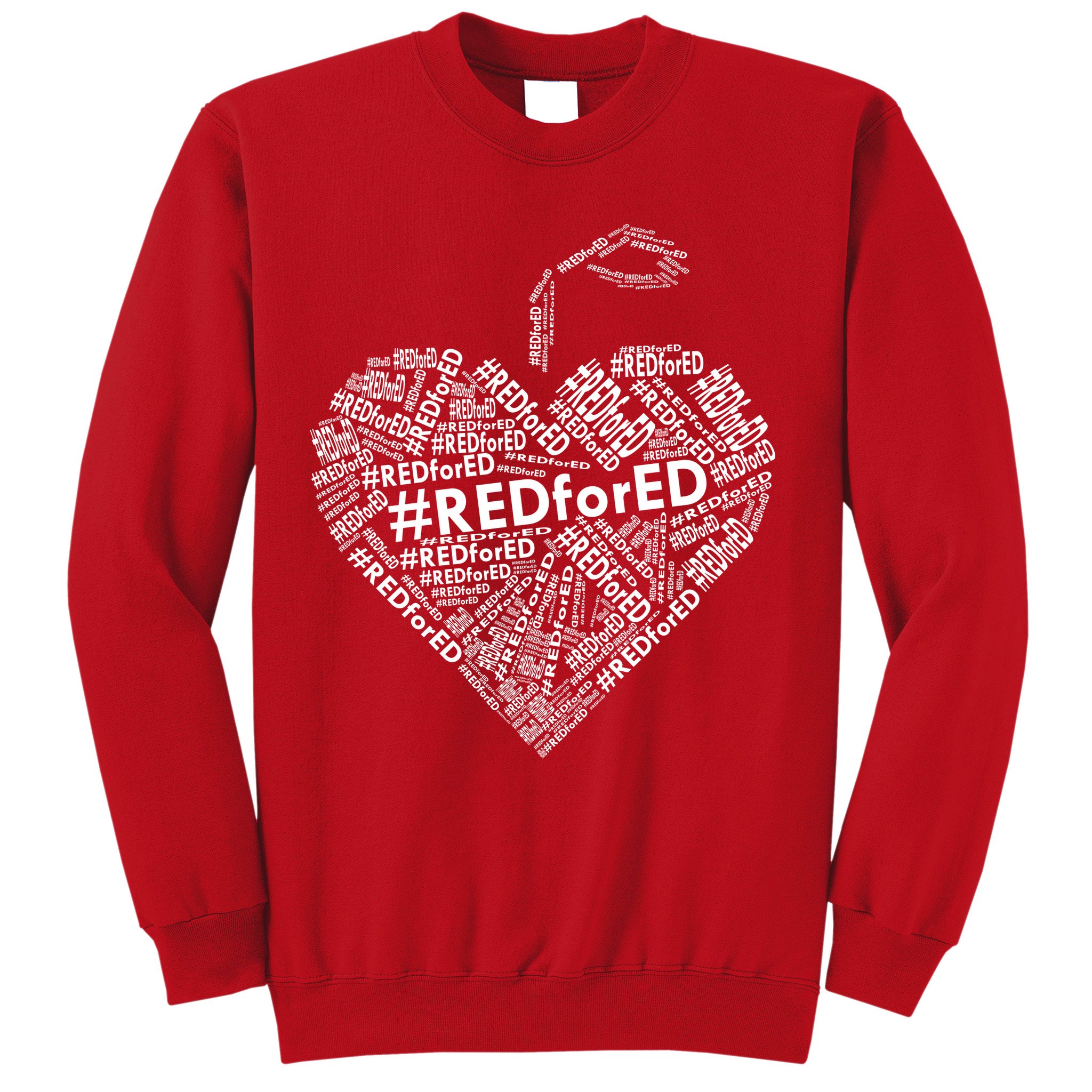 Red For Ed Apple Heart Sweatshirt