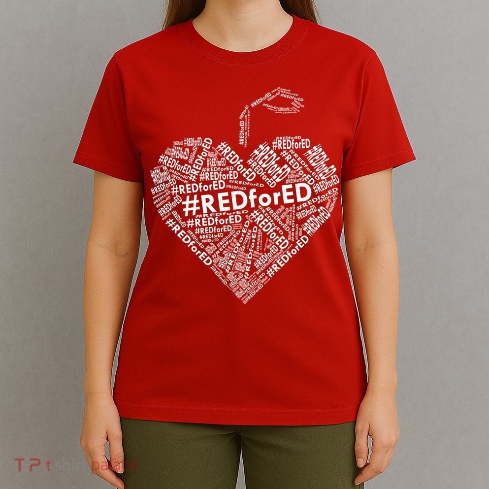 Red For Ed Apple Heart T-Shirt