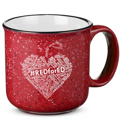 Red For Ed Apple Heart 15oz Campfire Ceramic Mug