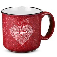 Red For Ed Apple Heart 15oz Campfire Ceramic Mug