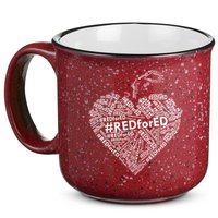 Red For Ed Apple Heart 15oz Campfire Ceramic Mug