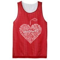 Red For Ed Apple Heart Mesh Reversible Basketball Jersey Tank