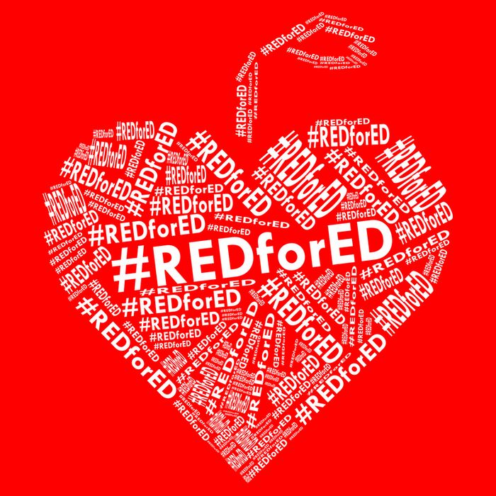 Red For Ed Apple Heart Toddler Sweatshirt