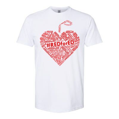 Red For Ed Apple Heart Softstyle® CVC T-Shirt