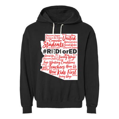 Red For Ed Arizona State Mash-Up Teachers Garment-Dyed Fleece Hoodie