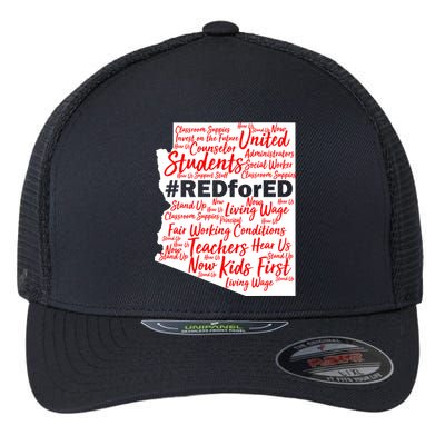 Red For Ed Arizona State Mash-Up Teachers Flexfit Unipanel Trucker Cap