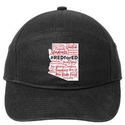Red For Ed Arizona State Mash-Up Teachers 7-Panel Snapback Hat