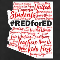 Red For Ed Arizona State Mash-Up Teachers Adult Drive Performance Visor