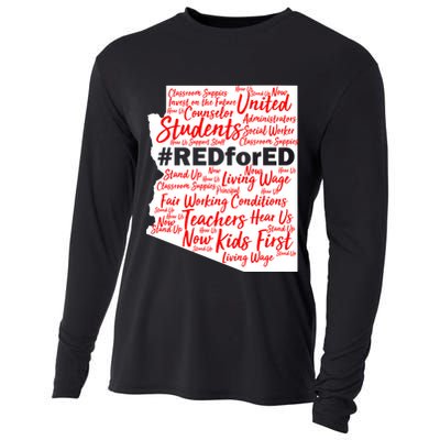 Red For Ed Arizona State Mash-Up Teachers Cooling Performance Long Sleeve Crew