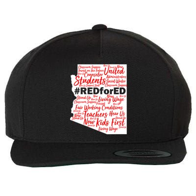 Red For Ed Arizona State Mash-Up Teachers Wool Snapback Cap