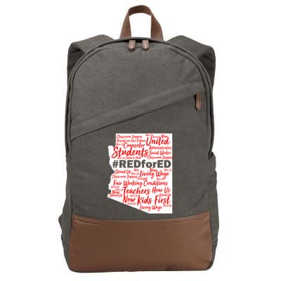 Red For Ed Arizona State Mash-Up Teachers Cotton Canvas Backpack