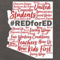 Red For Ed Arizona State Mash-Up Teachers Cotton Canvas Backpack