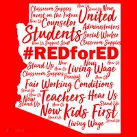 Red For Ed Arizona State Mash-Up Teachers T-Shirt