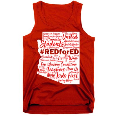 Red For Ed Arizona State Mash-Up Teachers Tank Top