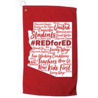 Red For Ed Arizona State Mash-Up Teachers Golf Towel