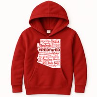Red For Ed Arizona State Mash-Up Teachers Kids Hoodie
