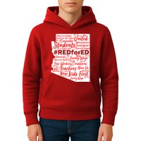 Red For Ed Arizona State Mash-Up Teachers Kids Hoodie