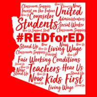 Red For Ed Arizona State Mash-Up Teachers Kids Hoodie
