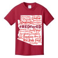 Red For Ed Arizona State Mash-Up Teachers Kids T-Shirt