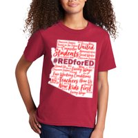 Red For Ed Arizona State Mash-Up Teachers Kids T-Shirt