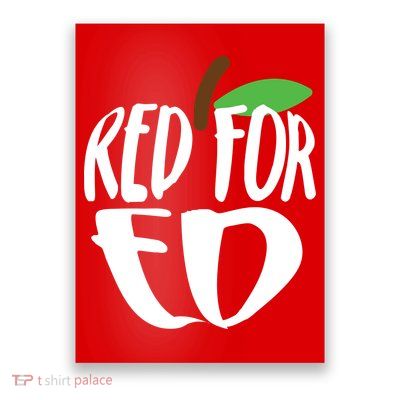 Red For Ed Arizona Teacher Poster